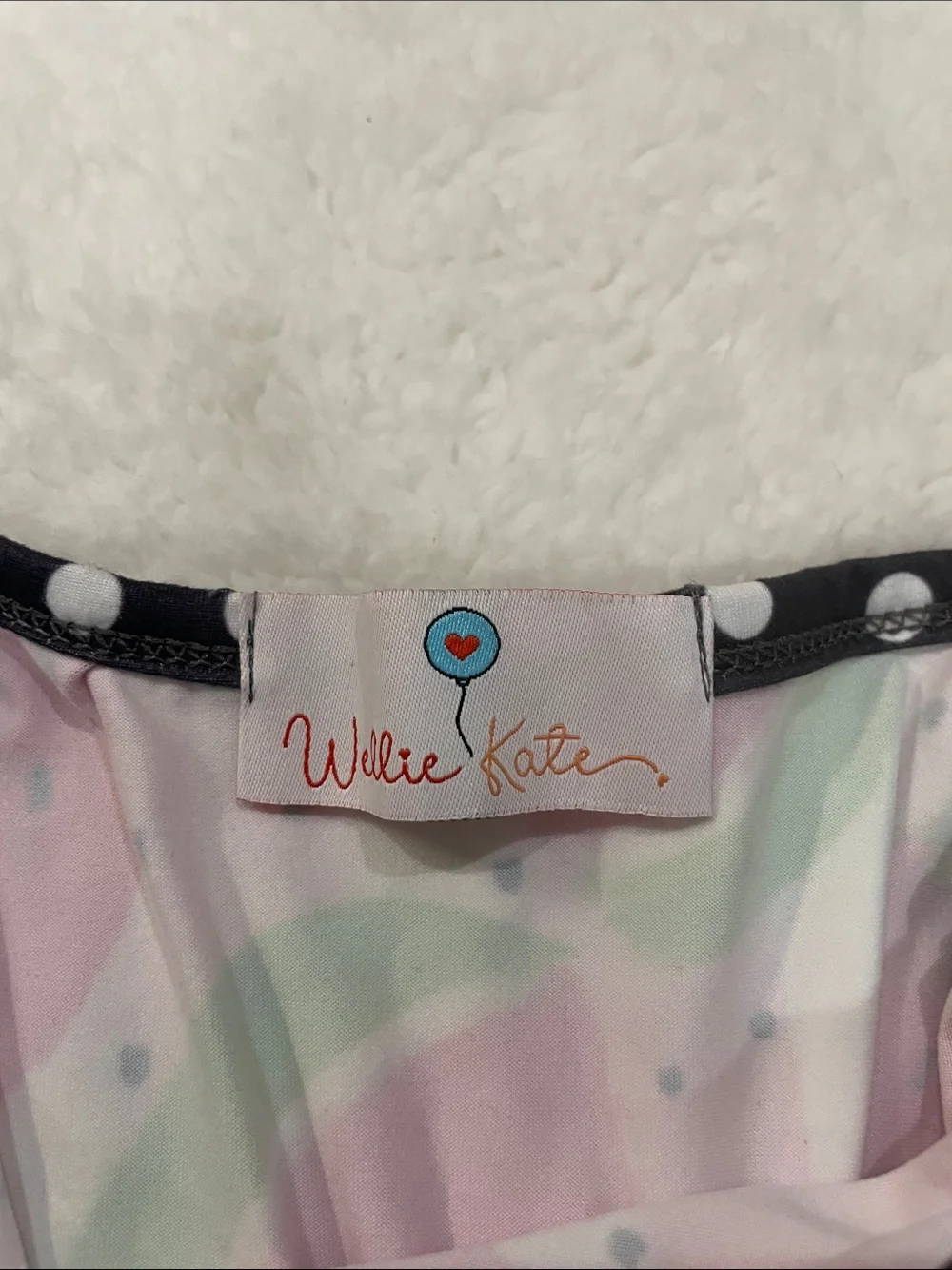 Pink Watermelon Print Romper with Polka Dot Trim